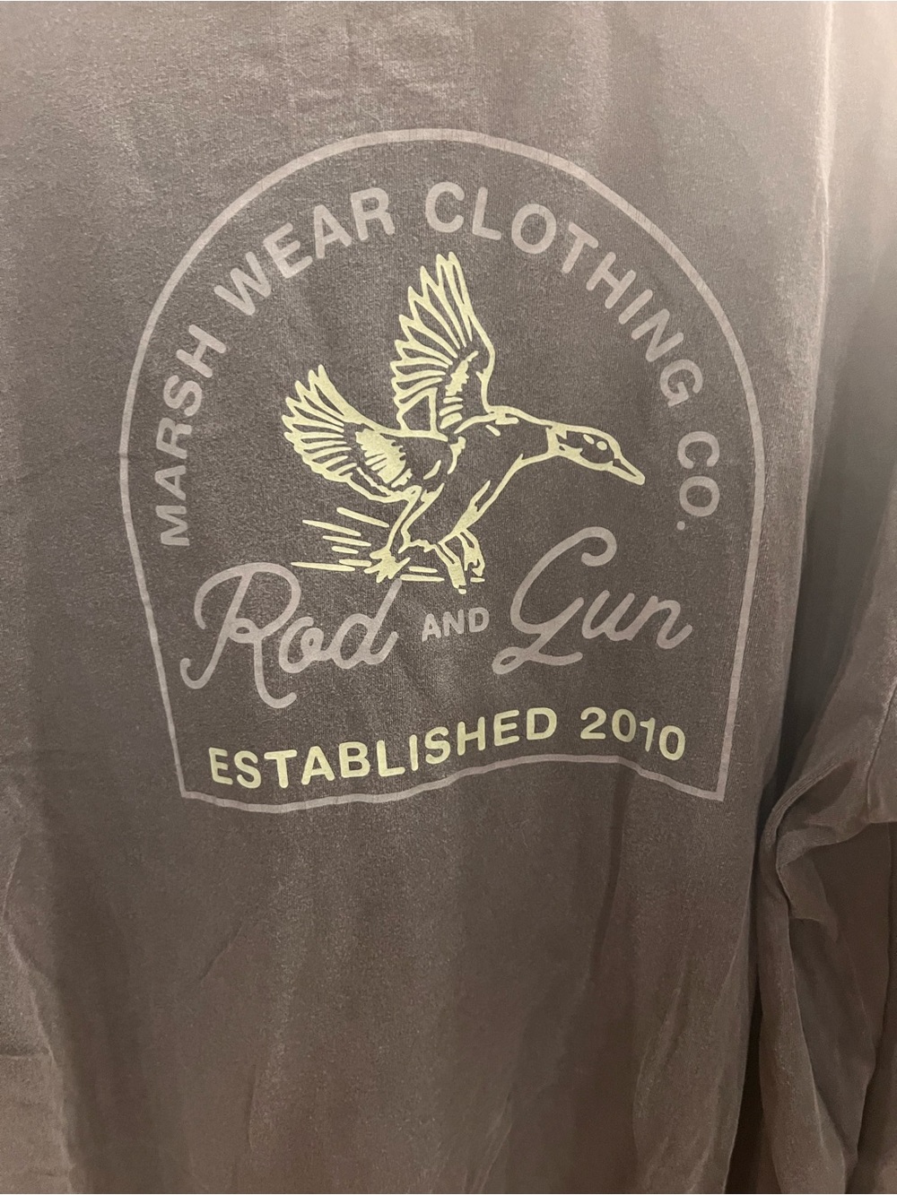 Rod and Gun Marsh Wear Long-Sleeve Graphic Tee in Brown